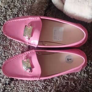 Kate Spade sz 7 pink patent leather loafers